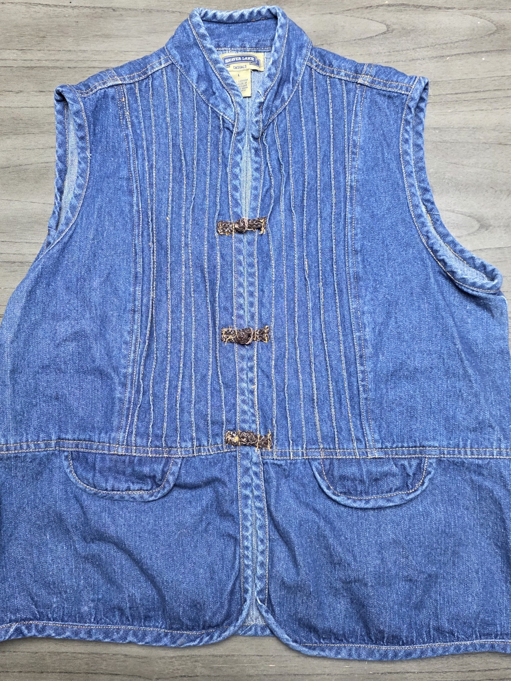 Vintage Shaver Lake Blue Denim Western Style Vest